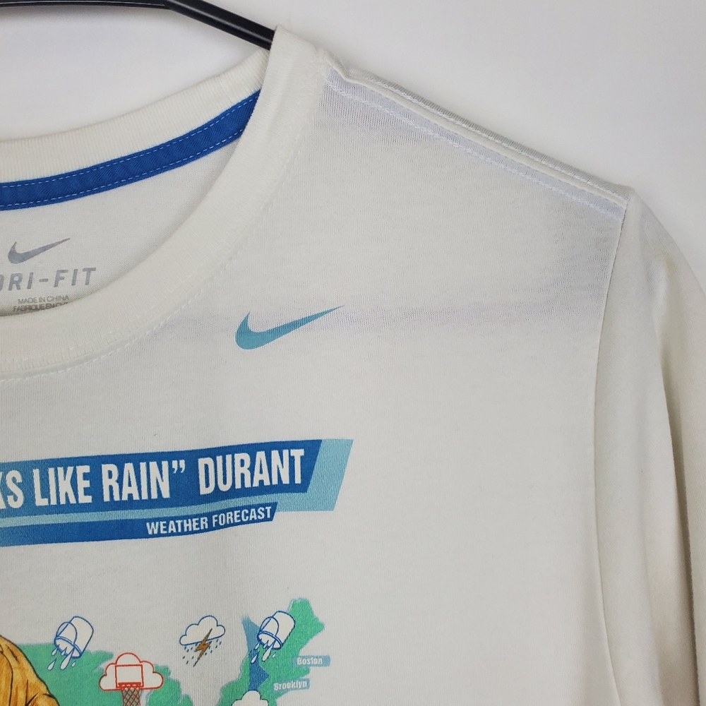 Nike White Graphic Tee - Kevin Durant Design Men XL - Picture 5 of 9